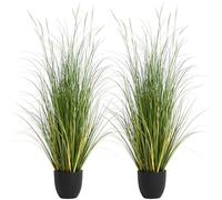JonesHousaeDeco D463D01 Lot de 2 Plantes artificielles Blanches de 120 cm, Plantes d'intérieur en Pot, Feuillage décoratif sans tracas, Facile d'entretien, Parfait pour Donner Vie aux espaces