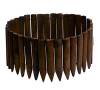 JonesHouseDeco Bordure de Jardin Bois Clôture Flexible pour Jardin, Pelouse, Paysage, Bordure a Planter Décorative 120cm x 30cm