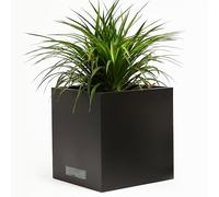 JonesHouseDeco Planteur pour Intérieur & Extérieur Pot de Fleurs carré en Acier pour,Résistant au Gel,Protection UV Anti-Pourriture Racinaire Pot horticole Professionnel 54x54xH59cm Noir,65L Soil