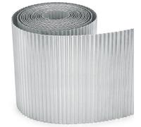 JonesHouseDeco Rouleau de Bordure de Jardin en Métal Galvanisé 6 m, Bordure de Plantes, Étroite Ondulée, H25,4 cm, pour Parterres de Fleurs