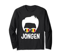 Jongen Flamand Boy Silhouette Cool Flanders Pride Belgique Manche Longue