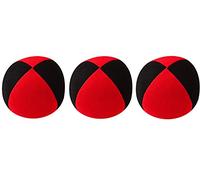 Jonglerie 3 Set Beanbag Superior (velours) 67 mm, noir/rouge