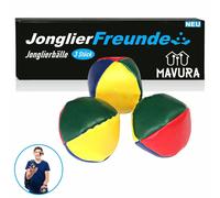 JonglierFreunde Set de balles de jonglage Premium Set de jonglage avec instructions 3 pièces