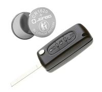 Jongo® CE0523 Kit Complet Coque Clé 3 Boutons + Pile CR1620 Compatible avec Citroën C4 C5 C6 C4 Picasso Plip Boîtier Télécommande + Lame VA2 et Goupilles
