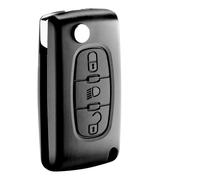 Jongo® CE0523 Kit Complet Coque Clé Compatible avec Citroën C4 Picasso Grand Picasso C5 C6 + Pile CR1620 Boîtier Plip Télécommande 3 Boutons Phare sans Lame