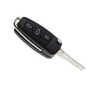 JONGO - Coque de Clé avec Lame Compatible avec Audi A1, A3, A4, S1, S3, RS3, RS6, TT, Q3, Q7 | Boitier Clef Plip Voiture Télécommande 3 Boutons