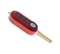 JONGO - Coque de Clé Rouge avec Lame Compatible avec Fiat 500, 500L, Bravo, Doblo, Panda, Punto, Stilo, Iveco Daily, Peugeot Boxer 3 & Citroën Jumper 3 | Boitier Clef Plip Télécommande 3 Boutons