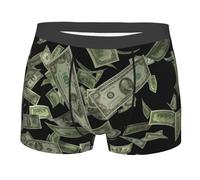 JONGYA Happy Camper Boxer pour homme - Sous-vêtements imprimés pour un confort et un style quotidiens Sous-vêtement respirant à séchage rapide Slip de voyage Slip de voyage, Panneau Dollar Money, XXL