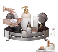 Jongyumo Étagère d'angle de douche sans perçage, autocollante, avec ventouse, triangulaire, imperméable et inoxydable, porte-savon, pour shampoing, gel douche
