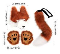 Jongyumo Kit Costume Loup - Kit Déguisement Loup pour Halloween | Vêtement Cosplay Animal Femmes pour Fête Carnival Halloween Noël | Soirée Cosplay Mascarade Noël