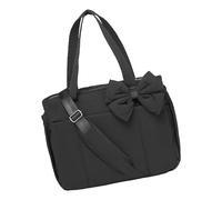 Jongyumo Sac à bandoulière avec nœud - Pochette élégante avec sangle réglable - Pour soirée, bureau, mariage, voyage, école, fête, fille, adolescente, Noir , Voir description