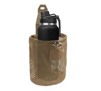Jongyumo Sac en filet pliable avec cordon de serrage, 19 x 23 cm, en maille polyester, léger, 70 g, pour le camping et la récolte, kaki, Voir description, Voir description