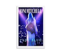 Joni Mitchell Poster mural sur toile avec impression esthétique, poster d'art moderne pour salles de séjour, 50 x 75 cm, style sans cadre