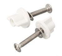 Jonikuper 1 lot de vis d'extension pour couvercle de toilette, compatible avec la plupart des toilettes, nylon + acier inoxydable + ABS, 45 x 25 mm