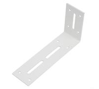 Jonikuper 1 support d'étagère en métal robuste en forme de L pour rangement mural, matériel de montage d'angle réglable à 90 degrés en noir ou blanc, compatible avec (blanc) (L)
