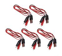 Jonikuper Adaptateur clip en métal vers USB - Sonde de 58 cm compatible avec les tests électriques, polarité à code couleur rouge et noir, compatible avec multimètres et