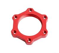 Jonikuper Adaptateur de frein à disque pour vélo de montagne - Support de bride en alliage d'aluminium de 44 mm/48 mm avec trou à 6 boulons, compatible avec les moyeux filetés à vis, 15-17,5 g (rouge