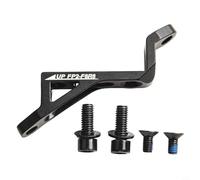 Jonikuper Adaptateur de montage d'étrier de frein, convertisseur de poteau à montage plat pour rotors de 180 mm, adaptateur noir en alliage d'aluminium avec vis pour VTT pour vélo et route pour vélo