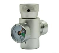 Jonikuper Adaptateur de remplissage en métal pour Sodastream avec conversion TR21-4 vers W21.8-14, adaptateur de recharge de dioxyde de carbone pour réservoir de bouteille de gaz, argent