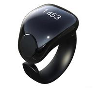 Jonikuper Anneau de compteur intelligent avec fonction application étanche pour le suivi du comptage spirituel quotidien (noir)