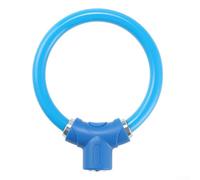 Jonikuper Antivol compact pour vélo - Câble en acier robuste de 11 mm avec design sans clé, revêtement en PVC imperméable, sécurité antivol portable pour montagne et route (bleu) (pour anneau de