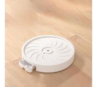 Jonikuper Bac à pots de fleurs avec roulettes, roulettes pivotantes, plateau rond pour intérieur et extérieur, 33 cm, base mobile en polypropylène durable avec eau (blanc, 30 cm)