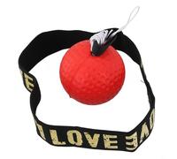 Jonikuper Balle de vitesse pour MMA Muay Thai Boxe avec bandeau pour entraînement de réaction, agilité et développement de la vitesse de frappe - Rouge ou noir (rouge)