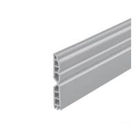 Jonikuper Bande d'étanchéité de bas de porte pour interstices, coupe-vent en acrylique solide, 100 cm de longueur, 4,5 cm de hauteur, matériau TPE, pour une coupe facile (gris)