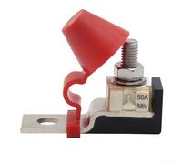 Jonikuper Bloc fusible pour borne de batterie de 60 à 300 A, kit de porte-fusible pour voiture, bateau, avec goujons M8, construction en plastique et métal, tension maximale de 58 V, (60 A)