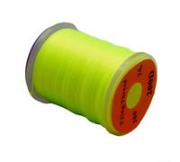 Jonikuper Bobine de fil fluorescent en nylon 200D pour hameçons de pêche à la mouche, 91,4 m par rouleau, compatible avec les supports de bobine standard (jaune)