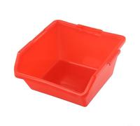 Jonikuper Boîte de rangement en plastique avec étagère, organiseurs de vis et conteneurs de composants pour rangement d'outils d'atelier et classification du matériel (taille L, rouge)