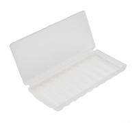 Jonikuper Boîte de rangement en plastique pour 10 piles AA ou AAA - Lot de 5, matériau PP, blanc, 143 x 55 x 17 mm (AA) / 106 x 50 x 13 mm (AAA), compatible (5 emplacements AAA-10)