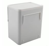 Jonikuper Boîte de rangement moderne pour papier toilette pour salle de bain, cuisine ou bureau - Distributeur de mouchoirs en ABS gris avec coussinet antidérapant, 20,6 x 13,6 x 17,6 cm