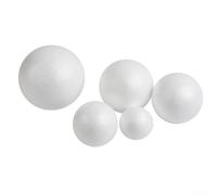 Jonikuper Boules en mousse de polystyrène blanches pour décorations de mariage et projets de bricolage, 6 cm/7 cm/8 cm/9 cm/10 cm/12 cm de diamètre, formes rondes solides pour fleurs (8 cm)