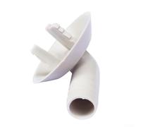 Jonikuper Connecteur de tuyau de vidange AC coudé 26 mm pour climatiseurs muraux, buse à trois mâchoires avec joint en caoutchouc, compatible avec les unités Mini-Split, ABS blanc