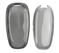 Jonikuper Coque de clé compatible avec Sonata compatible avec Tucson compatible avec Santa Fe 2020-2022, compatible avec télécommande - Noir transparent