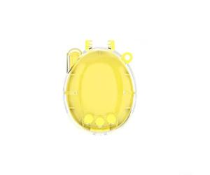 Jonikuper Coque de protection en polycarbonate rigide transparent compatible avec Tamagotchi Connection, coque anti-chute tout compris avec cordon de serrage, protection anti-poussière légère (jaune)