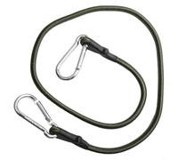 Jonikuper Cordon élastique à mousqueton 30/60/90/120 cm avec crochets métalliques solides, sangle de câble élastique pour camping, randonnée, 6 mm de diamètre, caoutchouc + alliage d'aluminium, noir