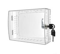 Jonikuper Couvercle de thermostat sécurisé avec serrure et clé, plastique PC transparent, montage mural, design ventilé, convient aux thermostats standard de 12,7 x 17,8 x 5,8 cm