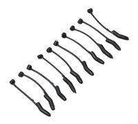 Jonikuper D-Rig Kickers Accessoires de pêche à la carpe Manchons en caoutchouc anti-aligneurs pour matériel terminal Ronnie Rigs, noir, tailles S 26 mm, M 32 mm, L 36 mm, lot de 10/20/50 (L) (10