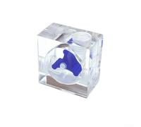 Jonikuper Débitmètre de refroidissement à eau à filetage G1/4 avec indicateur acrylique pour systèmes de refroidissement liquide PC, débit réel de liquide de refroidissement et performance améliorée