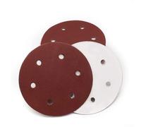 Jonikuper Disques abrasifs de 225 mm avec 6 trous, grain 40 à 2000 pour polisseuse murale électrique, dos auto-agrippant, abrasif en alumine pour bois, métal (grain 60)