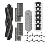 Jonikuper Ensemble de pièces d'aspirateur pour robots, comprend une brosse principale, 8 brosses latérales, 4 filtres, un chiffon, des sacs à poussière, pour MOVA P10 Pro, Dreame L40/X40 Ultra(B)