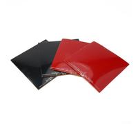 Jonikuper Fast Attack Ensemble de caoutchouc pour tennis de table avec éponge dure, épaisseur 2,2 mm, dureté 39, revêtement inversé, rouge et noir