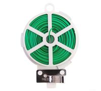 Jonikuper Fil de serrage flexible pour plantes de jardin avec cutter intégré, corde de cerclage verte de 20 m pour plantes, vignes, arbustes et fleurs, compatible avec intérieur et extérieur