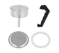 Jonikuper Filtre à café réutilisable, convient pour machine à expresso de 6 tasses, cafetière à moka en acier inoxydable, convient pour Moka Express, DAMA Espresso (9 tasses)