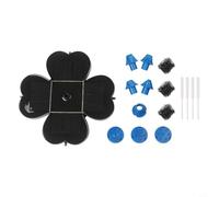 Jonikuper Fontaine à eau solaire pour bassin flottant en forme de fleur avec 8 buses de pulvérisation, éponge filtrante intégrée, 4 tiges de fixation pour l'extérieur