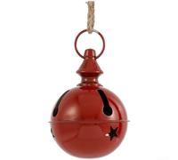 Jonikuper Grandes cloches de Noël pour sapin - Décorations de vacances en fer | Ensemble de décorations festives à suspendre pour la maison, le jardin (rouge grand)