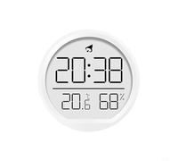 Jonikuper Horloge thermohygromètre numérique avec affichage de l'humidité, réveil électronique intérieur magnétique pour la maison, le bureau, 12/24h (blanc)