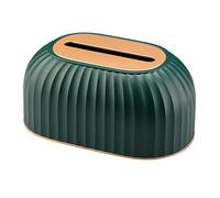 Jonikuper Housse de boîte à mouchoirs à rayures pour la maison ou le bureau, porte-papier toilette en plastique avec couvercle, 22,5 x 13,6 x 10,7 cm, pour un design facile à nettoyer, compatible avec